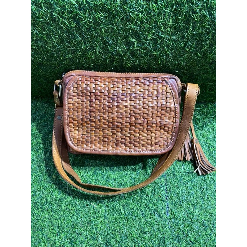 tas anyam kulit asli