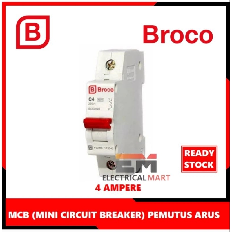 MCB BROCO LISTRIK AC 4C 4A 900w 900va BROCO