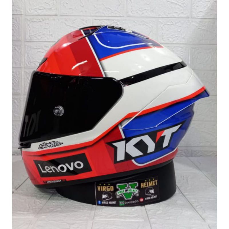 HELM KYT NZ RACE PIRRO REPLIKA 2021 MOTO GP WITH SPONSOR