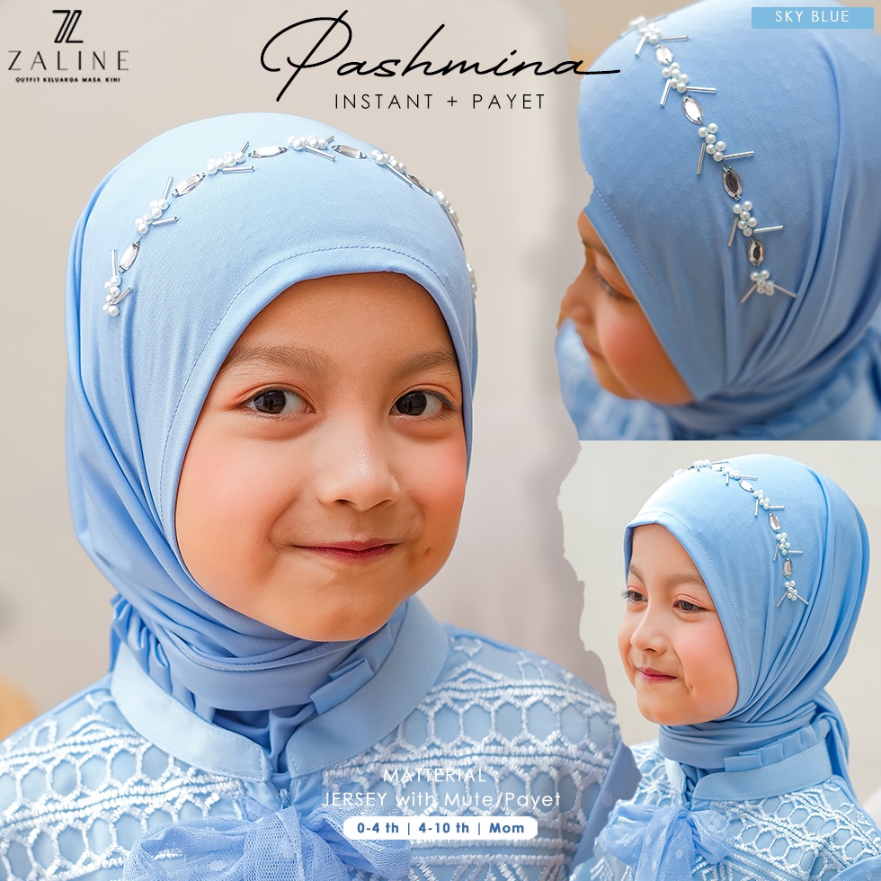 KODE N27T Jilbab Hijab Pashmina Segitiga Instan Anak Payet Bahan Jersey Kaos Adem Umur 1  1 Tahun
