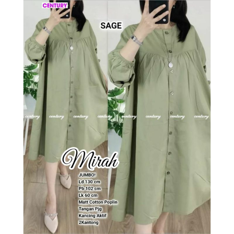 Tunik katun jumbo polos LD 130cm