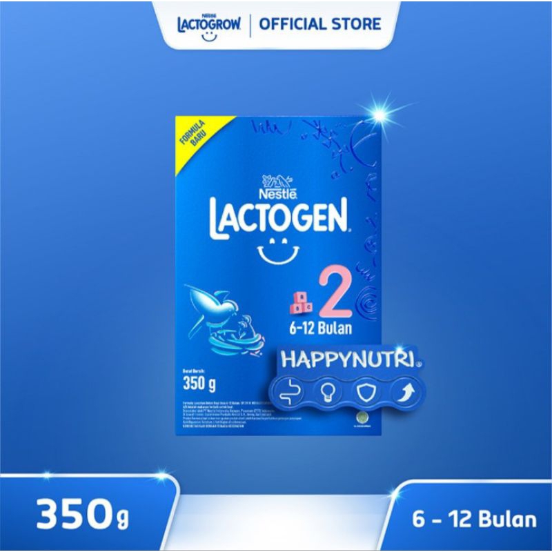 

Lactogen 2 Happynutri Susu Bubuk Formula Bayi 6-12 Bulan 350 g