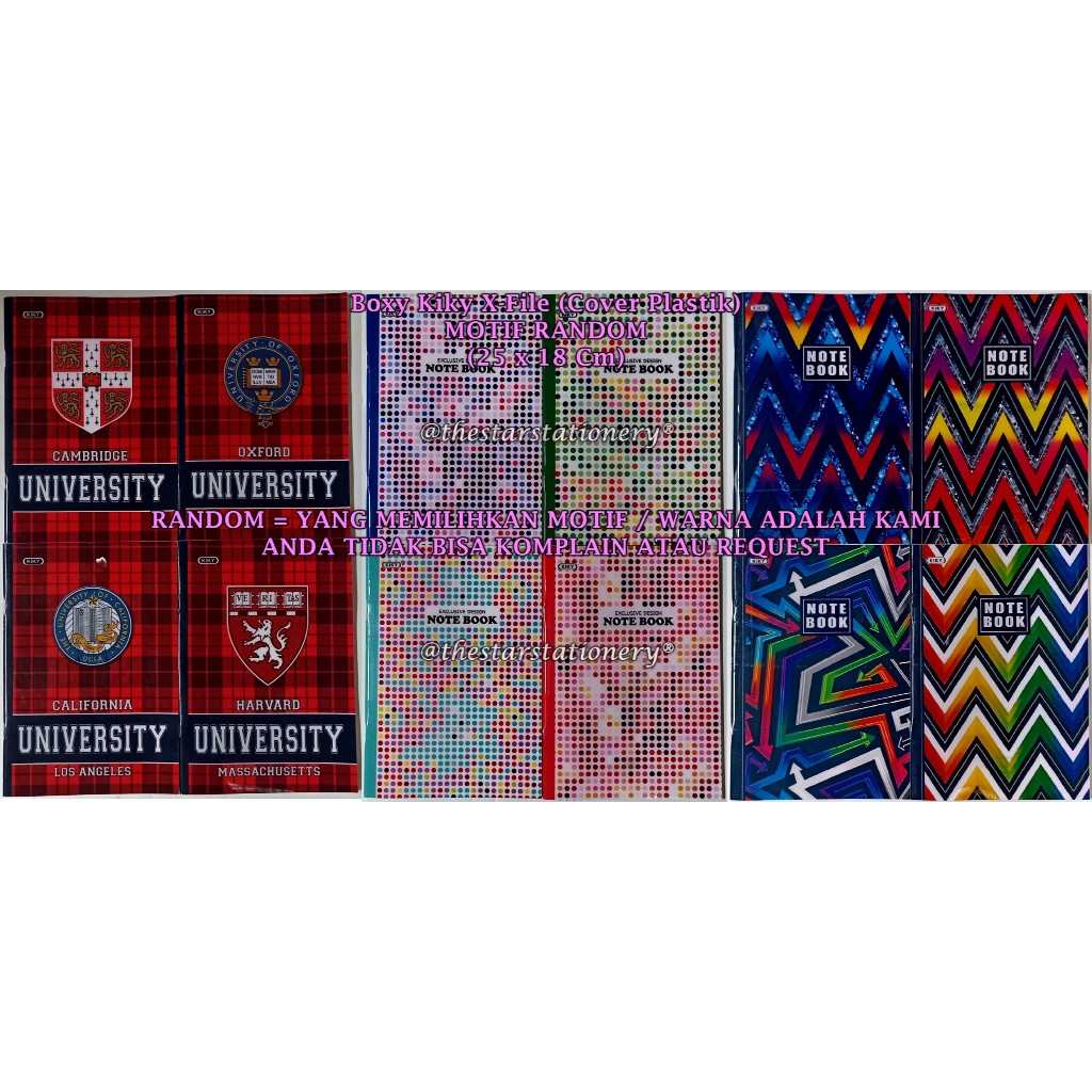 

(1 Pak Isi 10 Buku) Buku Boxy Kiky X-File 42 Garis Warna Cover Plastik (1 Pak Isi 10 Buku)