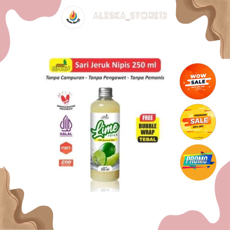 

Terlaris Suur Lemoen - Sari Jeruk Nipis Murni Pure Lime Juice 250ml - By aleska store