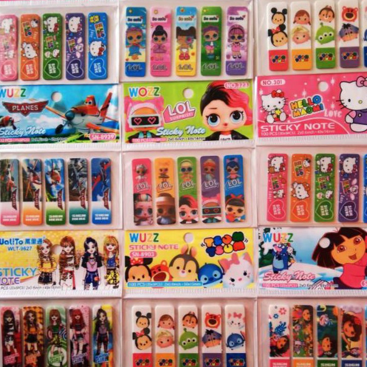 

Ready Terlaris 12 Pack Pembatas Buku Karakter Sticky Note Book Grosir Pembatas Buku Plastik Gambar Cartoon