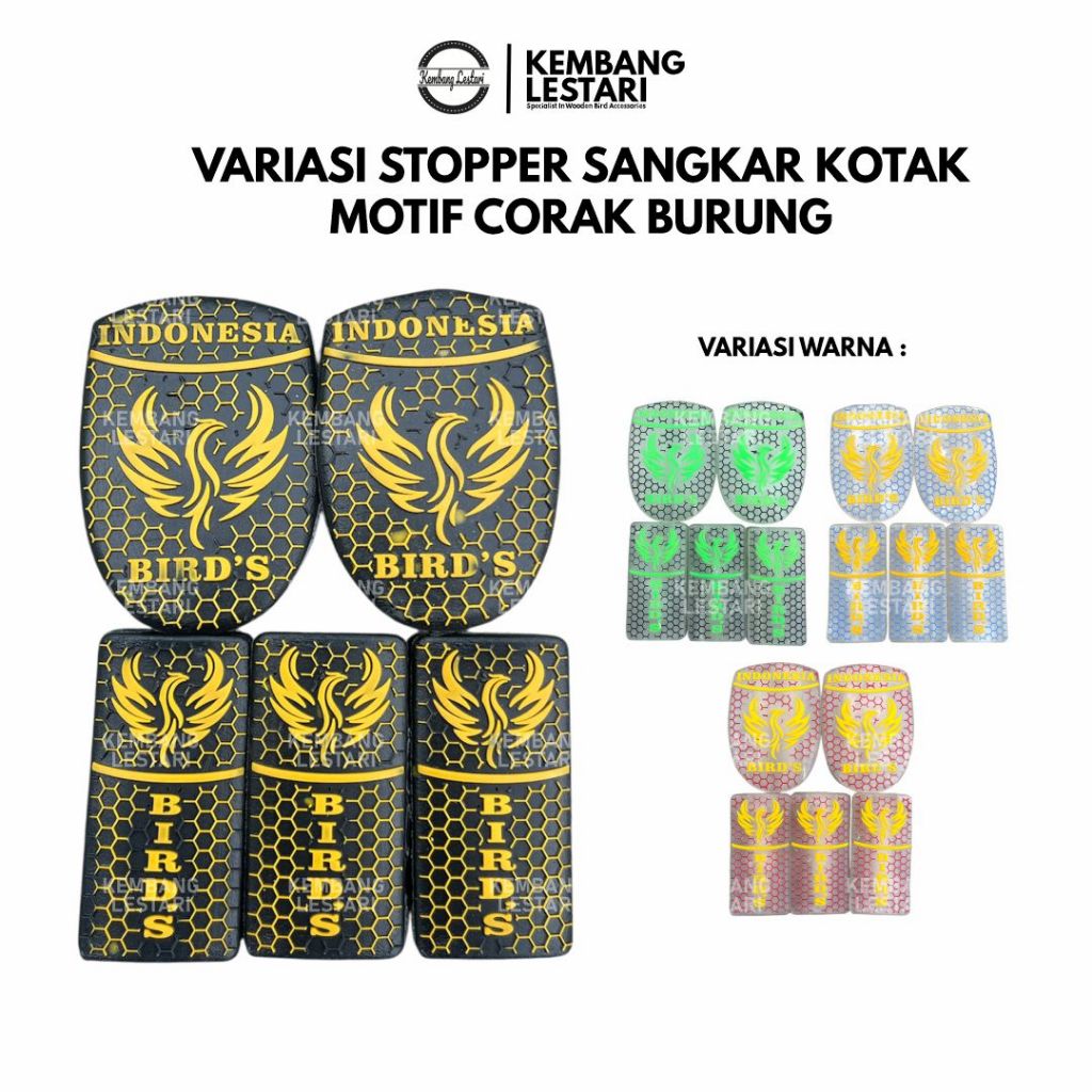 Variasi stoper sangkar burung kotak bahan karet variasi stoper kandang burung kacer kenari aksesorie