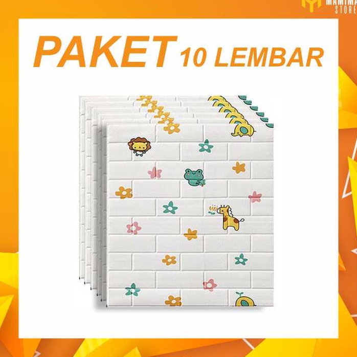 Flash Discount  Paket 1 Lembar Wallpaper Dinding Foam 3D Motif Karakter Anak Dekorasi Ruangan Stiker