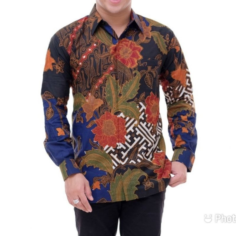 Kemeja Batik Pria Batik Tulis Lengan Panjang Berlapis Furing Dalam Batik Tulis motif Batik pria Bati