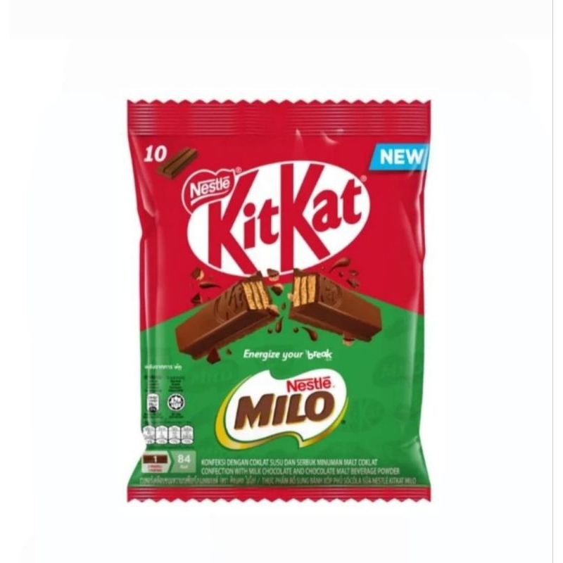 

KITKAT MILO Coklat 2 Rasa (10 pek)