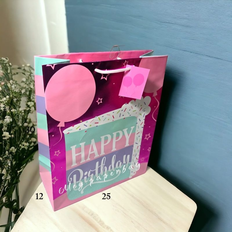 

PAPER BAG GLOSSY HAPPY BIRTDAY | KADO ULANG TAHUN