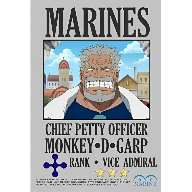 stiker dinding one piece admiral marine anime