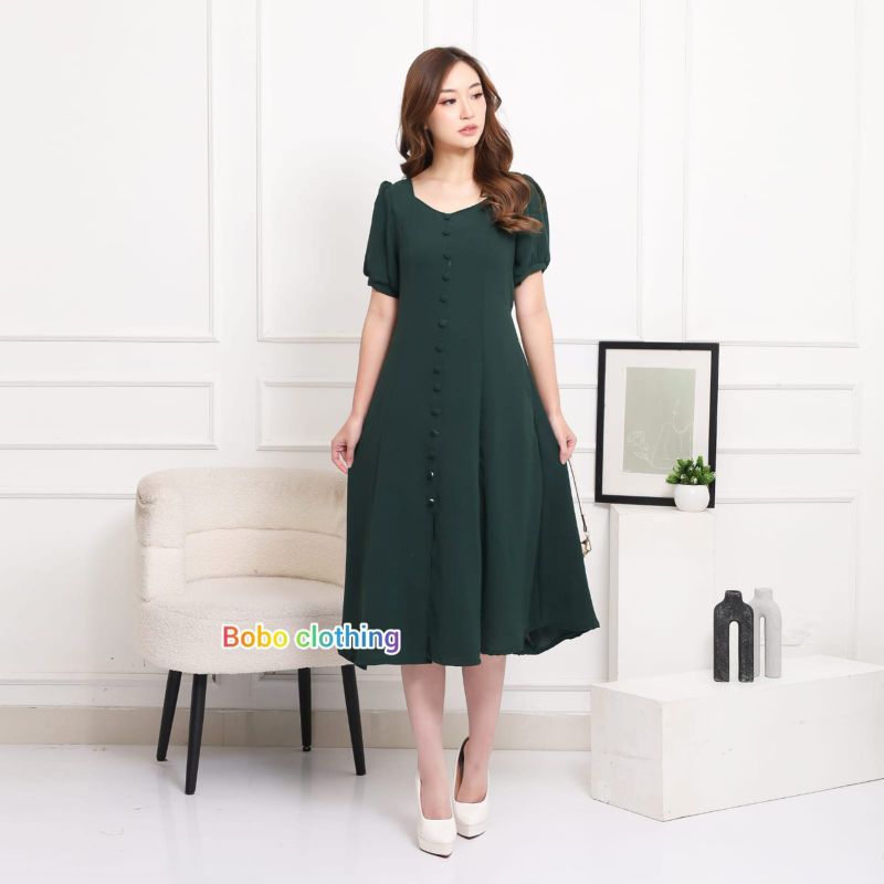 Zudith Dress Casual Terusan Premium Cantik Gaun Kondangan Fashion Wanita