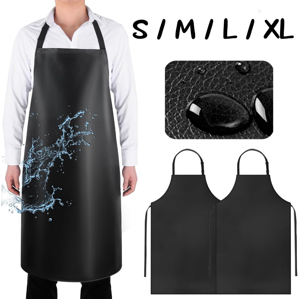 PU Celemek Apron Waterproof Celemek Kerja Pabrik Apron Celemek Hitam Apron Anti Air Panjang Celemek 