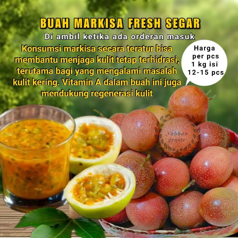 

BUAH MARKISA FRESH SEGAR PER PCS [Beli 10 free bonus]