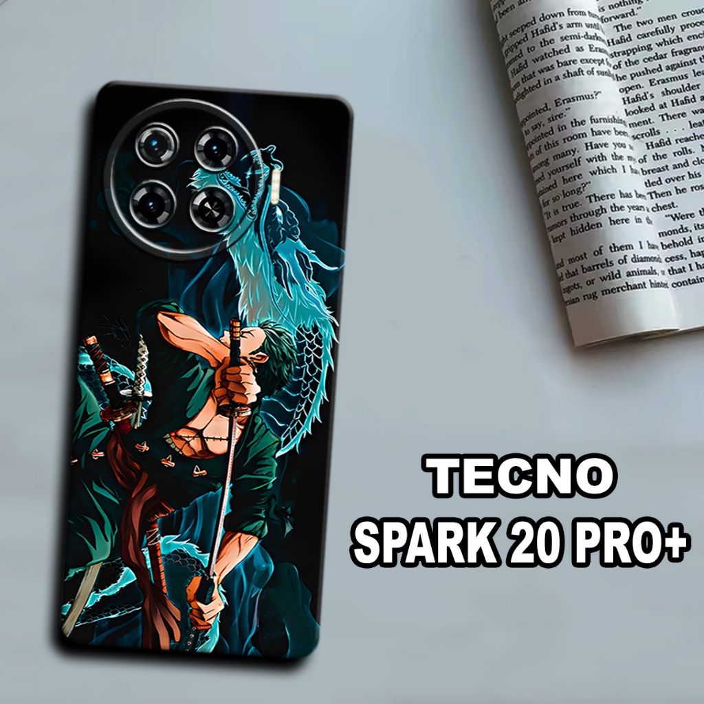 CC5/ Softcase karet lentur untuk tecno spark 20 pro plus/Motif karakter anime one piece/case tecno s