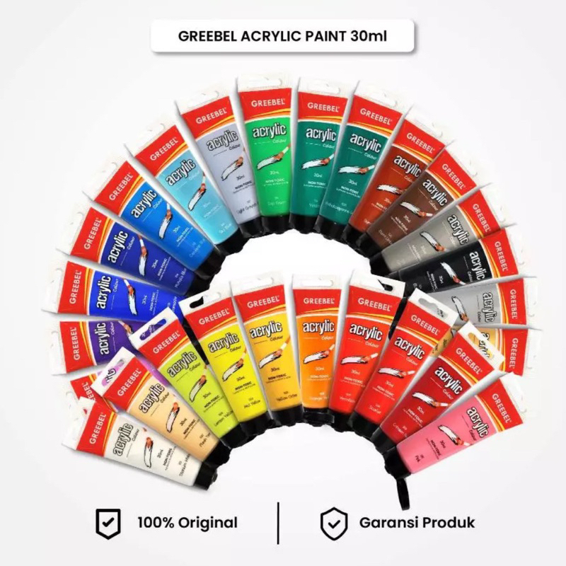 

GREEBEL Cat Akrilik 30 ml Satuan/ Cat Lukis Acrylic Paint