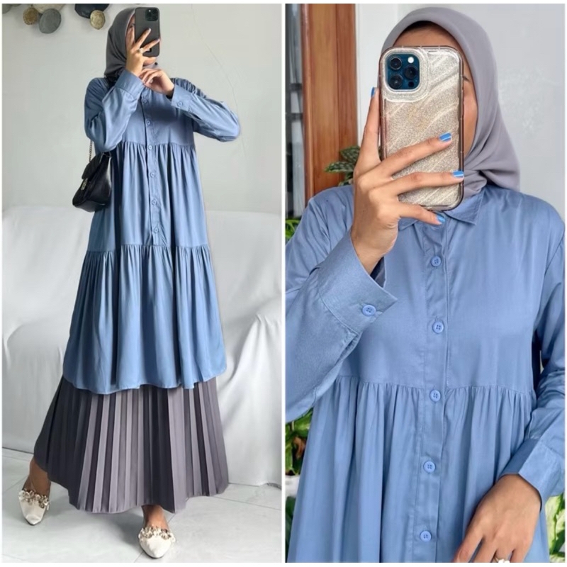 TUNIK REMPEL RAYON TWILL JUMBO
