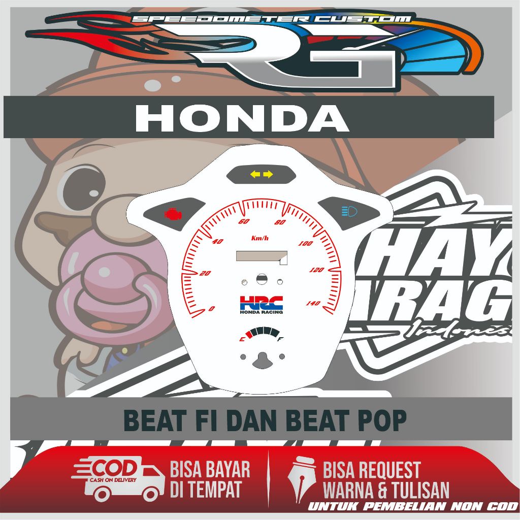 PAPAN SPEEDOMETER CUSTOM HONDA BEAT FI