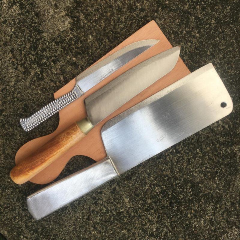 Set Pisau Dapur KUPAS SAYUR DAN BUAH-Pisau cacah Daging Ayam-talenan set pisau