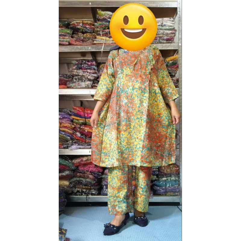 Setelan Sunan Tulis Babydoll/setelan long tunik/batik viral
