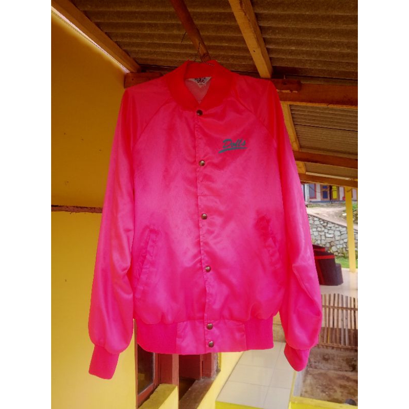 varsity satin pink