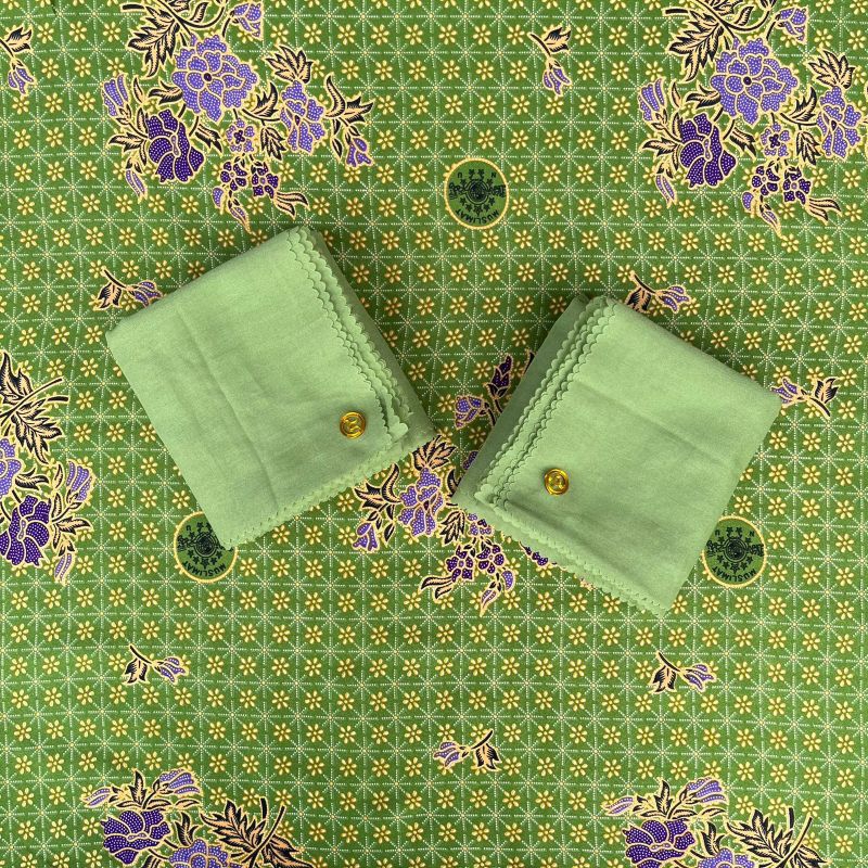 Segiempat Voal Hijau Muda Premium BerLOGO {FREE POUCH} / Kerudung Hijau Muda / Voal Hijau Muda / Jil