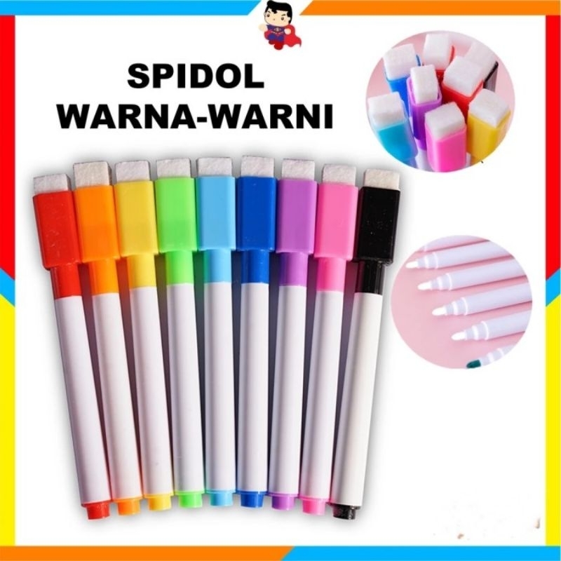 

Set Spidol Whiteboard Warna Warni Isi 8