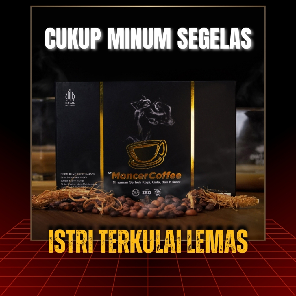 

MONCEER COFFEE ORIGINAL KOPI MOCER PENUNJANG STAMINA KUAT TAHAN LAMA HARMONIS RUMAH TANGGA COD HALAL