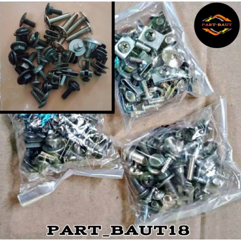 Full Baut Mur Klip Motor Honda Beat Esp,Eco 2017-2018