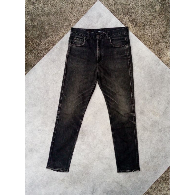 celana jeans panjang feading BEAMS japan black