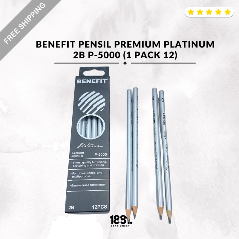 

Benefit Pensil Premium Platinum 2B 1 Pack 12 ( P-5000 )