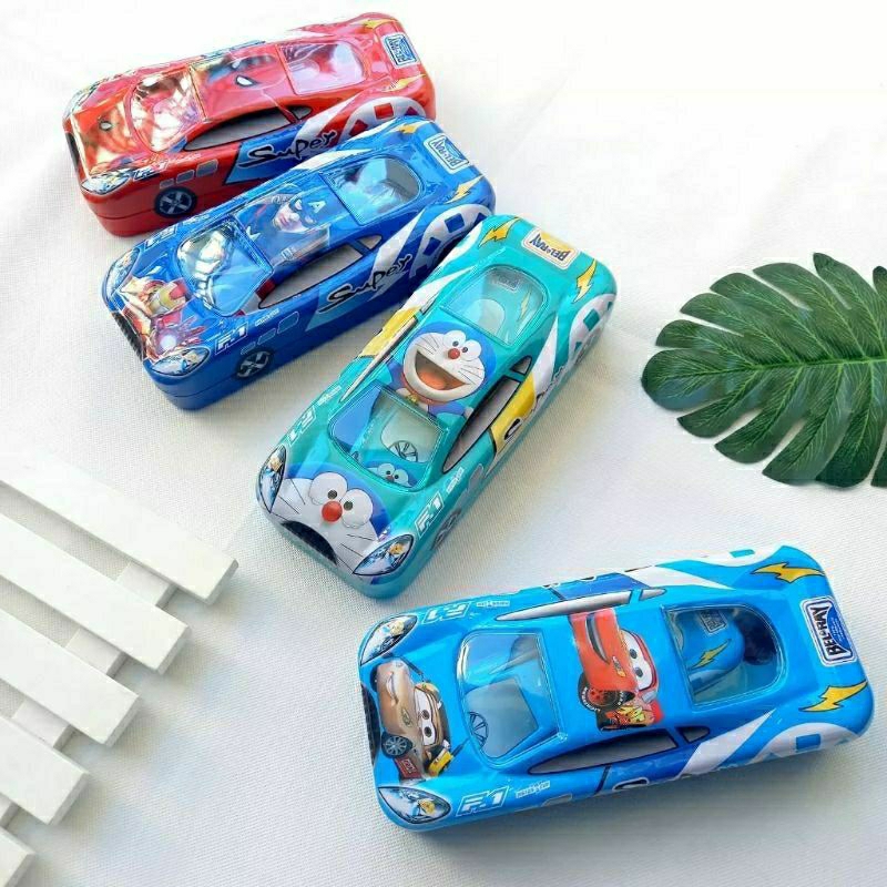 

Kotak pensil kaleng mobil 2 susun.