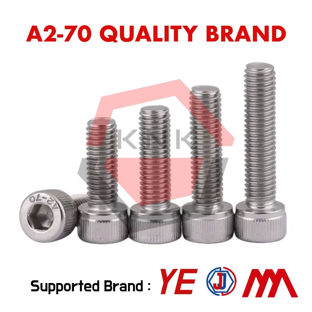 [A2-70 - QUALITY BRAND] BAUT L M6x45 STAINLESS STEEL