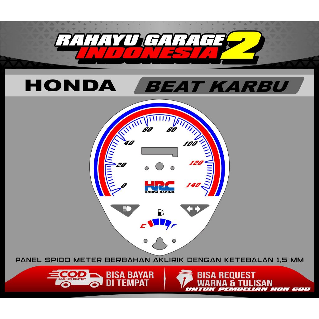PAPAN SPEEDOMETER CUSTOM HONDA BEAT KARBU