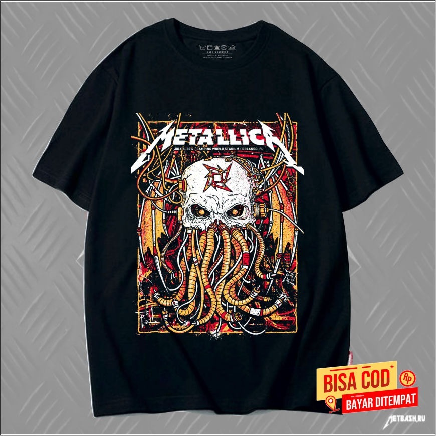 METALICA METALICA METALICA BAND LUAR NEGRI DISTRO BAND UNDERGROUND UNISEX