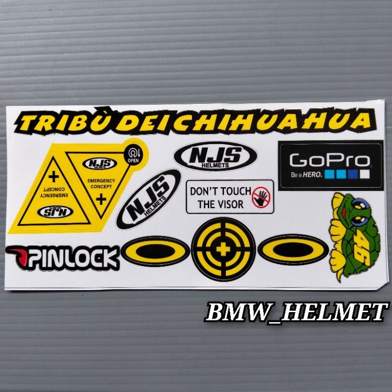 Stiker Visor Helm NJS / Sticker Visor NJS | TERMURAH