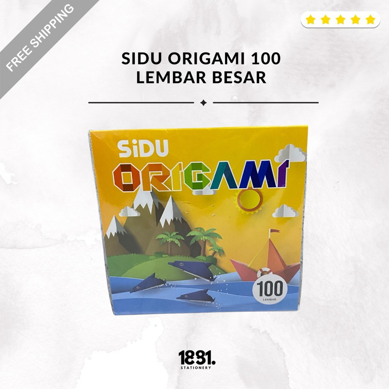 

Kertas Origami Sidu Besar | Sidu Kertas Origami 1 Pack 100 Lembar (10 warna)