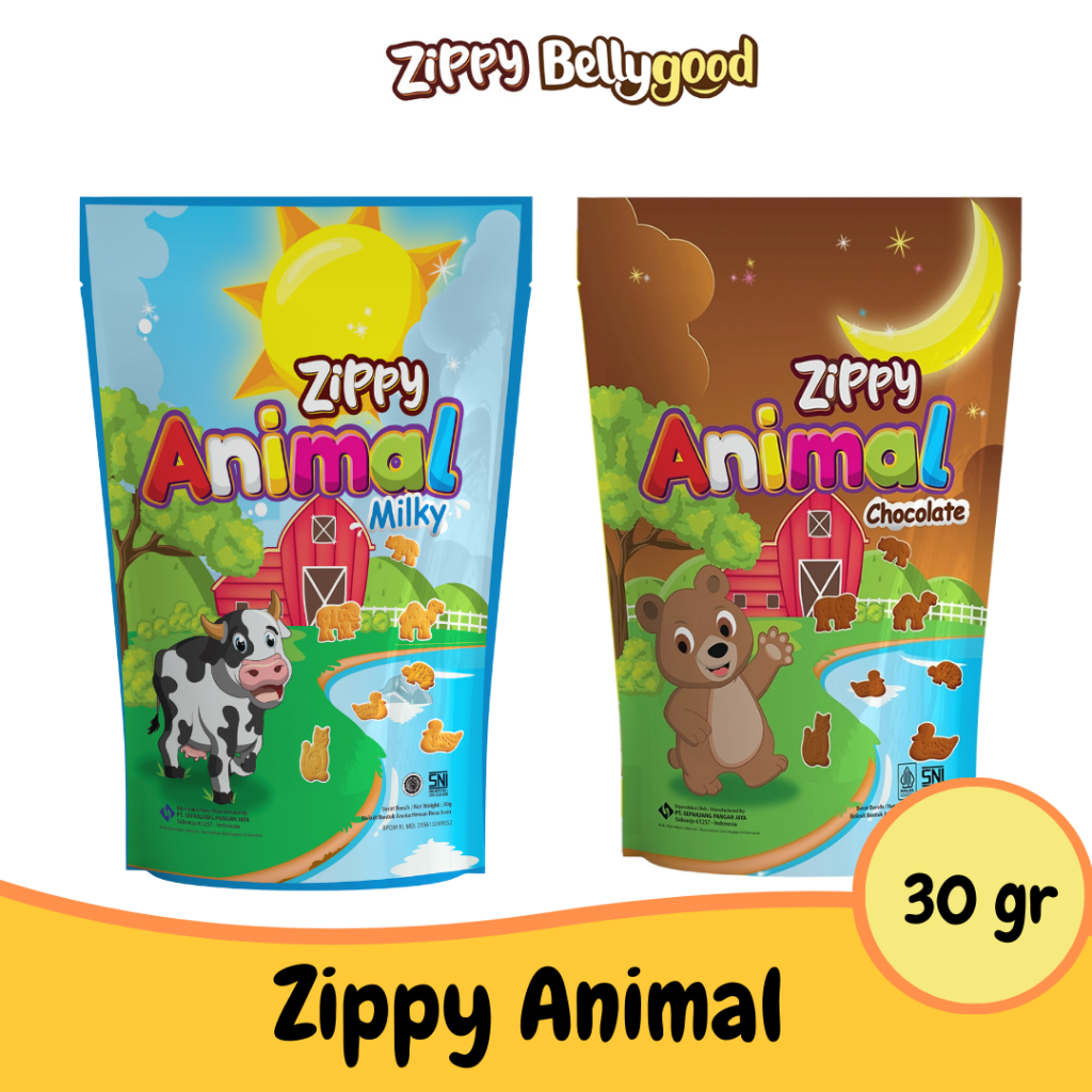 

Zippy Animal Pouch rasa Susu dan Cokelat 30 Gr
