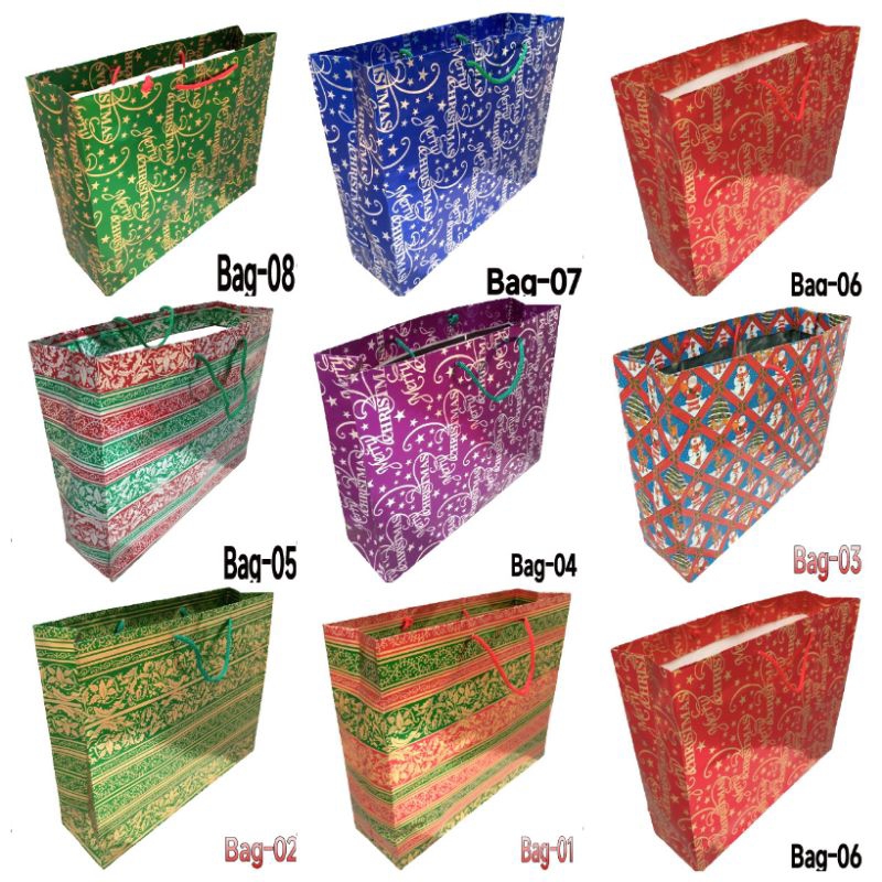 

SALE!!! Paper Bag L Christmas & Batik