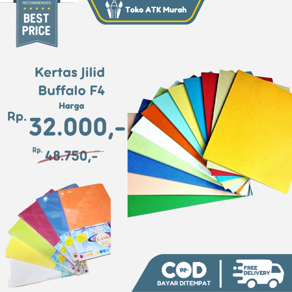 

Kertas Cover Jilid Buffalo F4 ( 100 Lembar )
