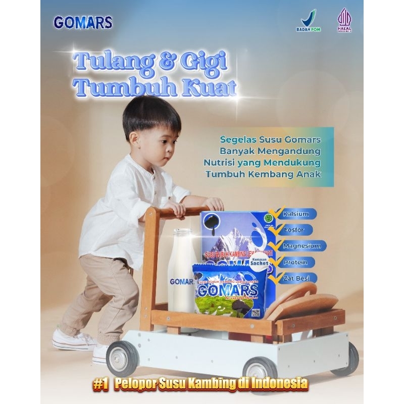 

susu kambing gomars 200gr rasa plain original pelopor susu kambing pertama di indonesia