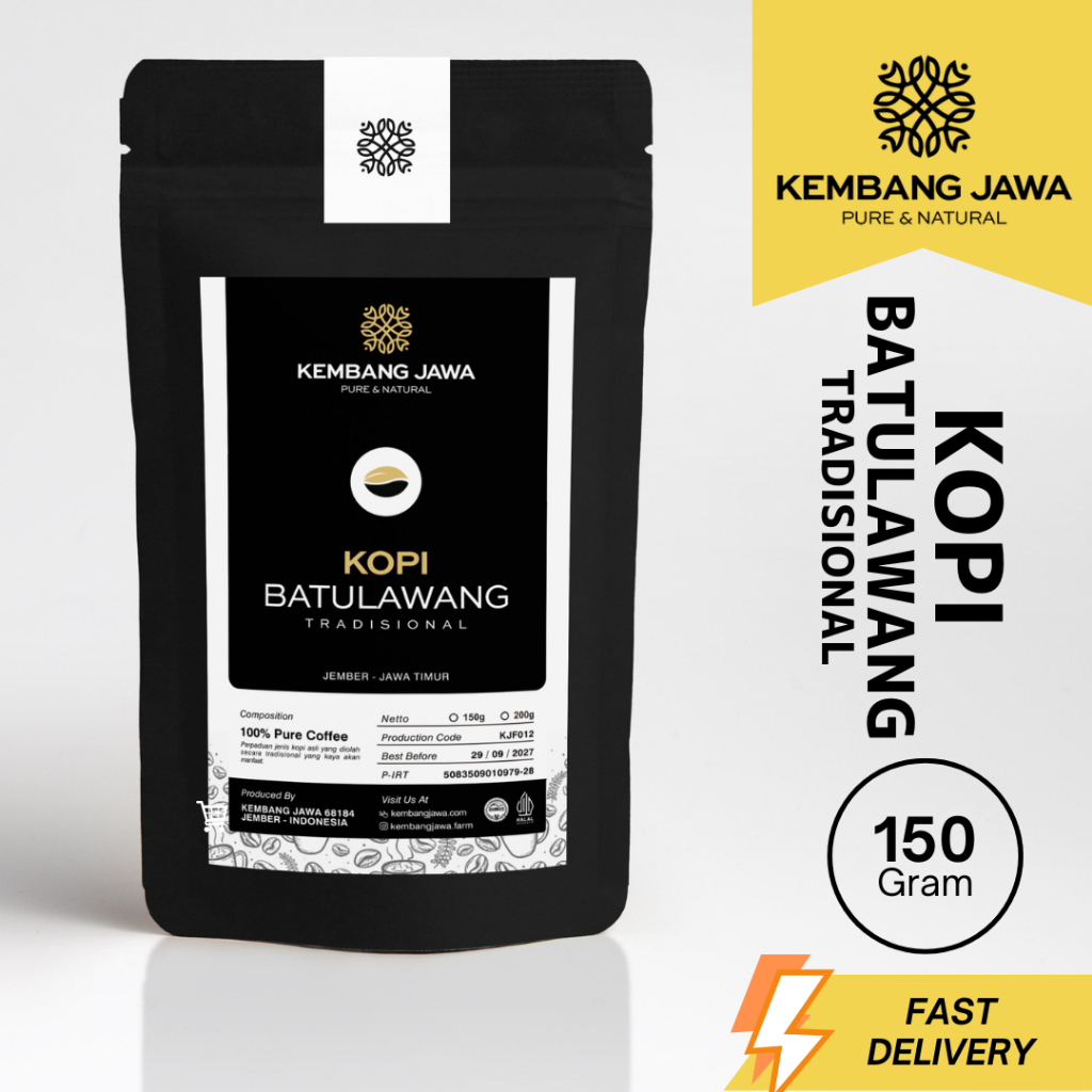 

Kembang Jawa Bubuk Biji Kopi Batulawang Tradisional Robusta Coffee 150 Gram