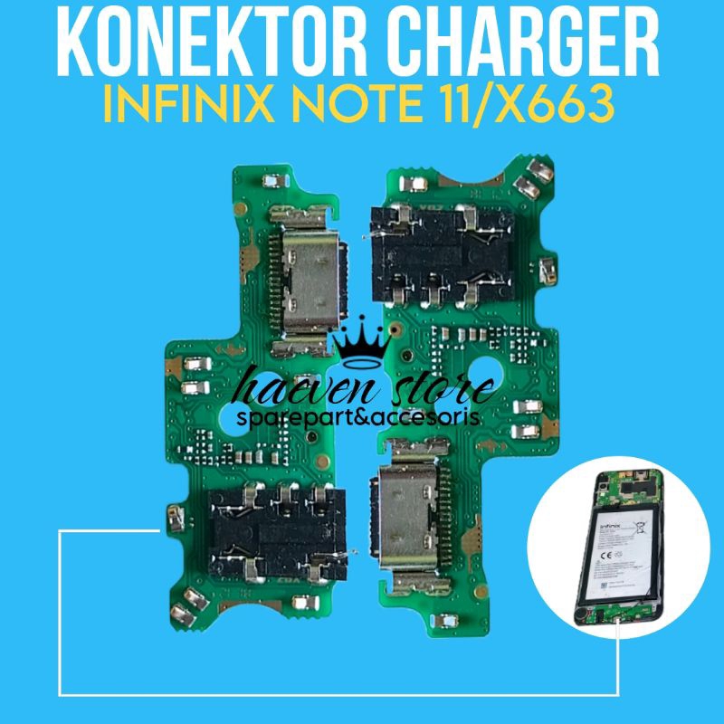 Pcb Konektor charger Infinix X663 Note 11