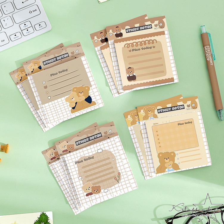 

Sedang Viral kstuffind 6 lembar post it daily planner karakter beruang lucu