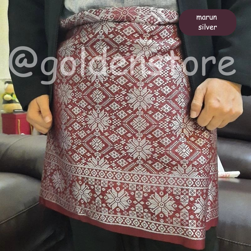 Kain Songket Bapak Melayu Rumpak  Sarung Songket Pria Dewasa