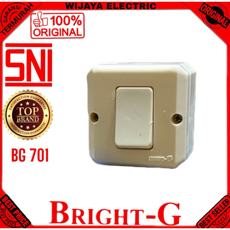 Bright G Saklar single outbow Tempel saklar engkel BG 701