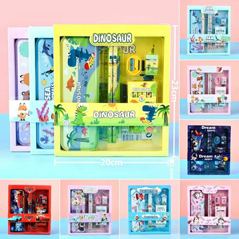 

Tempat Pensil Anak Set Isi 7 in 1 / Tempat Pensil Kuromi Set / Alat Tulis Set