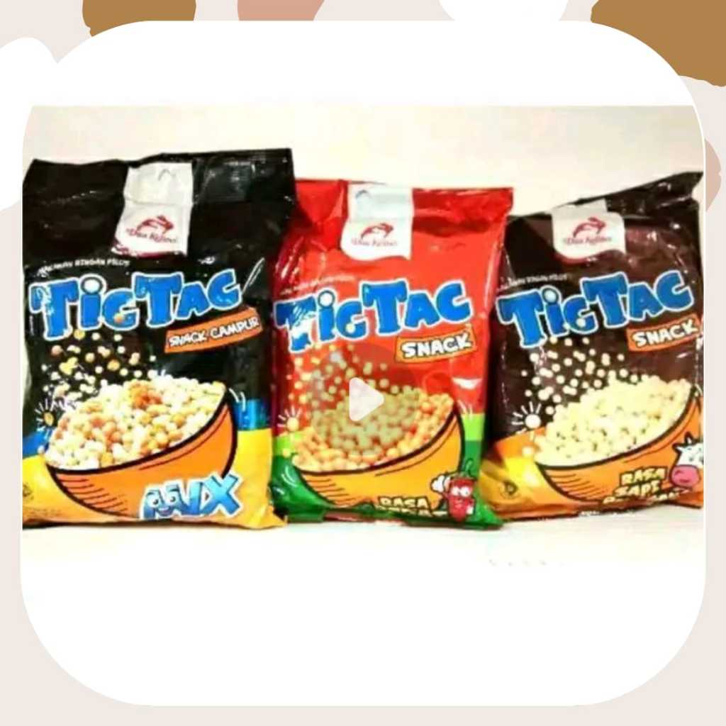 

Tic Tac Tictac 80 gr Ecer Rasa Sapi Panggang Mi Goreng Makanan Ringan Tic Tac 80gr