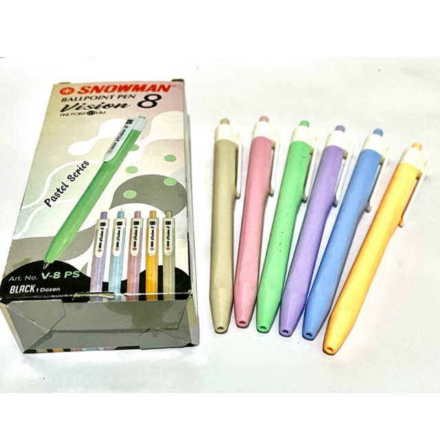 

PULPEN SNOWMAN V8 TINTA HITAM/12 PCS