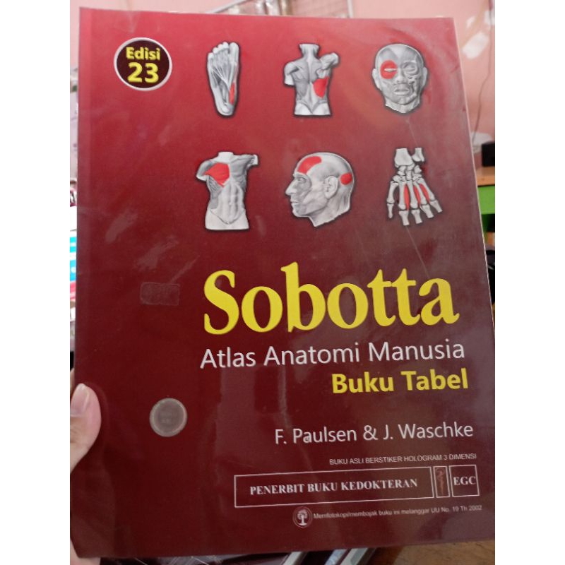 Sobotta Edisi 23 Buku Tabel Atlas Anatomi Manusia